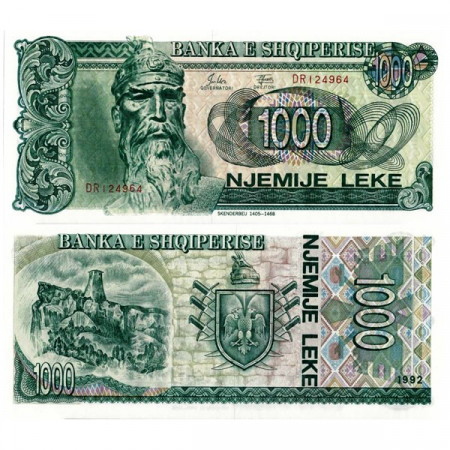 1992 * Banconota Albania 1000 Leke “Skanderbeg” (p54a) FDS