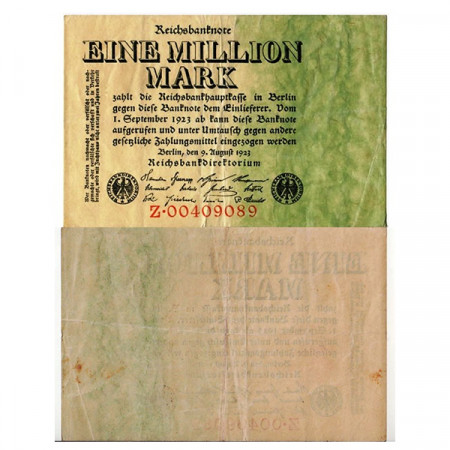1923 * Banconota Germania Weimar 1 Milione - 1.000.000 Mark "Reichsbanknote" (p101) BB