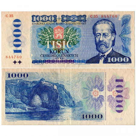 1985 * Banconota Cecoslovacchia 1000 Korun "Bedrich Smetana" (p98) BB+