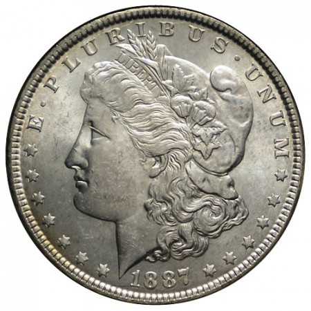 1887 (P) * 1 Dollaro Argento Stati Uniti "Morgan" Filadelfia (KM 110) qFDC