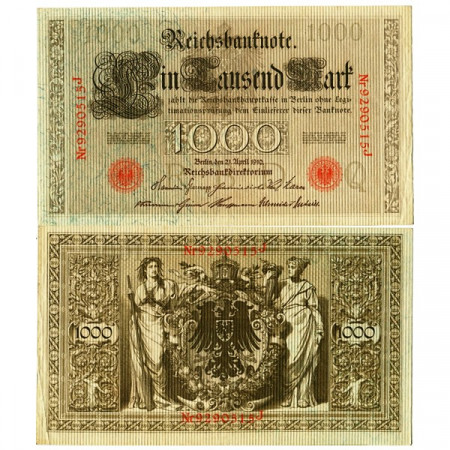 1910 * Banconota Germania Impero 1000 Mark "Secondo Reich" (p44b) SPL