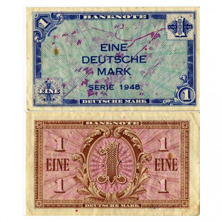 1948 * Banconota Germania Repubblica Federale 1 Deutsche Mark "Army Command" (p2a) BB