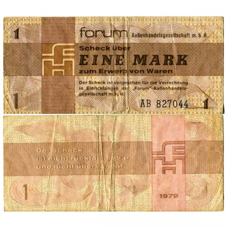 1979 * Banconota Germania DDR Repubblica Democratica 1 Mark "Foreign Exchange Certificate" (pFX2) MB