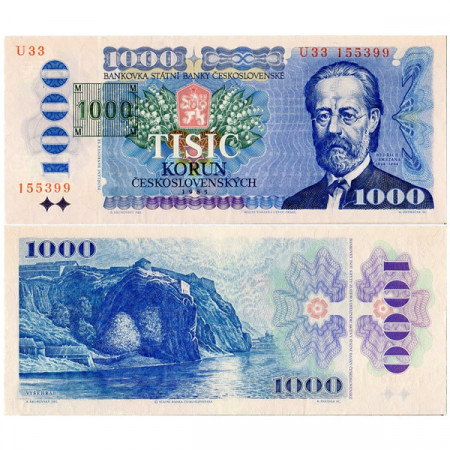 ND (1993) old 1985 * Banconota Repubblica Ceca 1000 Korun "Bedrich Smetana" (KM 3b) FDS