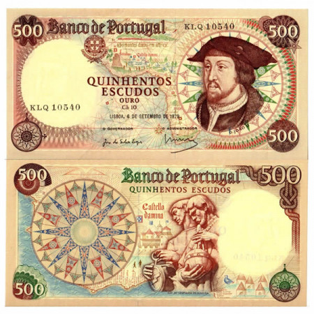 1979 * Banconota Portogallo 500 Escudos "D João II" (p170b) SPL+