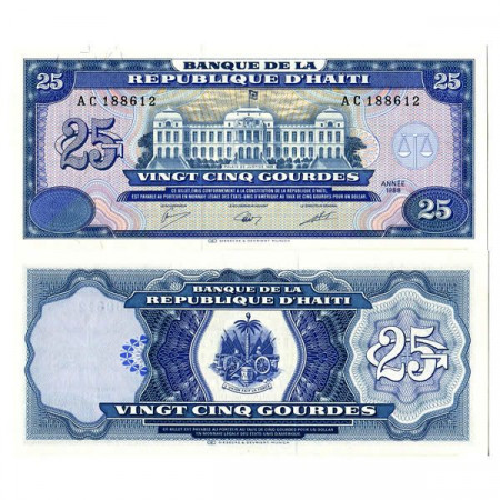 1988 * Banconota Haiti 25 Gourdes "Palace of Justice" (p248a) FDS