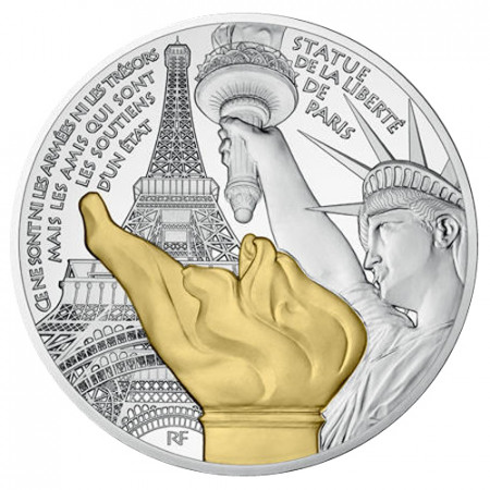 2017 * 10 Euro FRANCIA "Tesori di Parigi - Statua della Libertà" PROOF