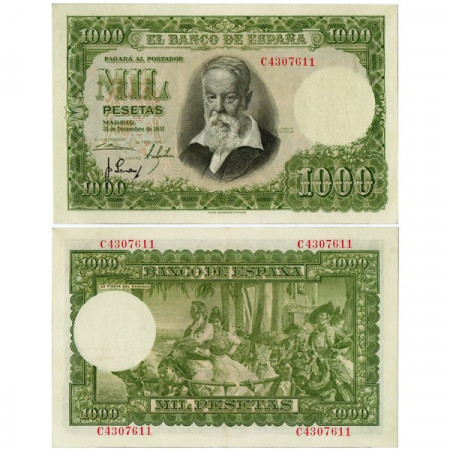 1951 (1953) * Banconota Spagna 1000 Pesetas "Joaquín Sorolla" (p143a) SPL+