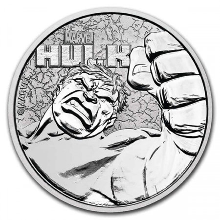 2019 * 1 Dollar Argento 1 OZ Tuvalu "Marvel - Hulk" FDC