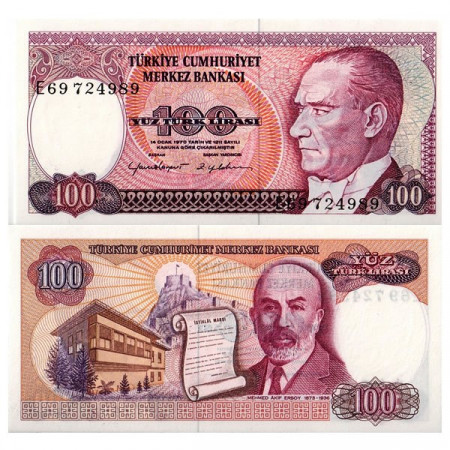 L.1970 (1984) * Banconota Turchia 100 Lira "Kemal Atatürk" (p194) FDS