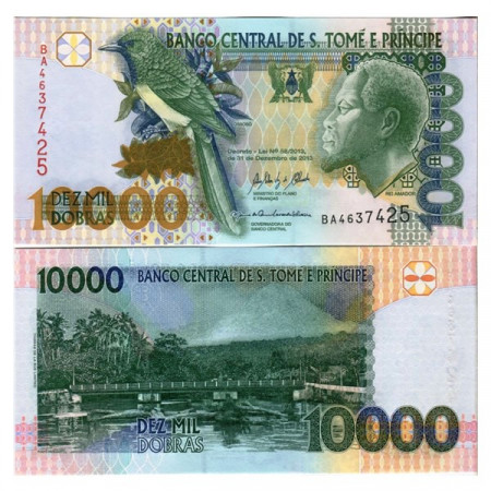 2013 * Banconota Sao Tomé e Príncipe 10.000 Dobras "Rei Amador" (p66d) FDS