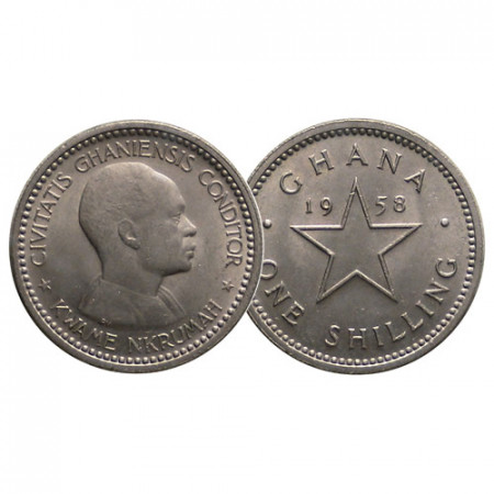 1958 * 1 Shilling Ghana "Kwame Nkrumah" (KM 5) UNC