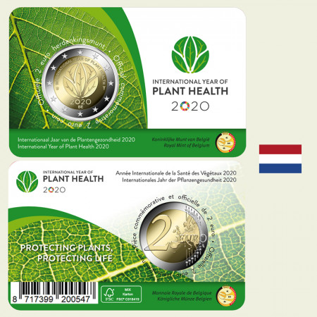 2020 * 2 Euro BELGIO "Anno Salute delle Piante" Lato Olandese Coincard