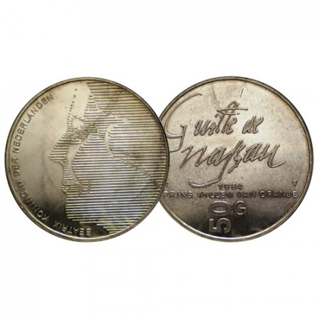 1984 * 50 Gulden Argento Olanda - Paesi Bassi "Beatrice - 400° William of Orange" (KM 208) FDC