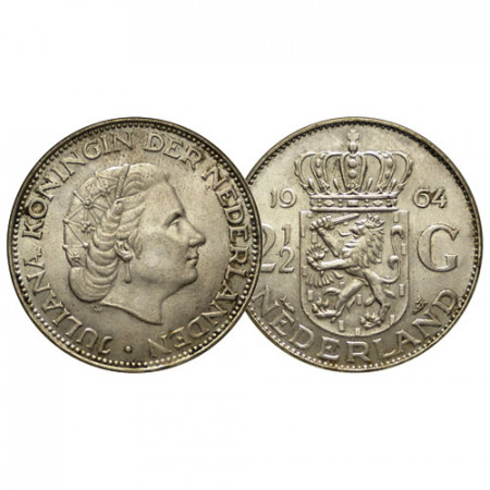 1964 * 2-1/2 (2,5) Gulden Argento Olanda - Paesi Bassi "Juliana" (KM 185) SPL