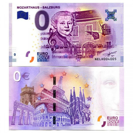 2017-2 * Banconota Souvenir Austria Unione Europea 0 Euro "Mozarthaus-Salzburg" FDS