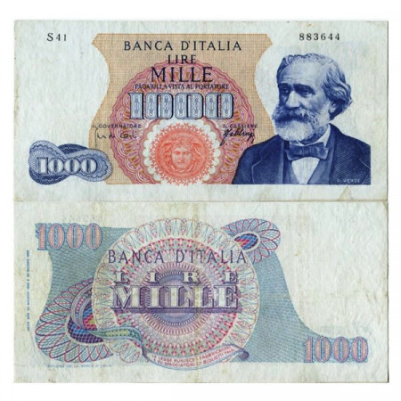 1966 (20/05) * Banconota Italia Repubblica 1000 Lire "G Verdi - Tipo 1" BI.715 (p96d) BB+