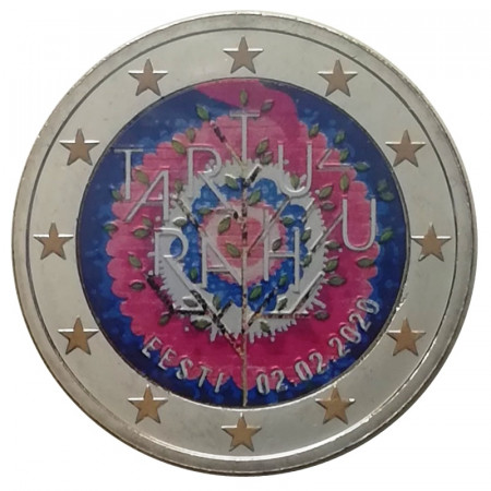 2020 * 2 Euro ESTONIA "100º Anniversario del Trattato di Tartu" Colorato