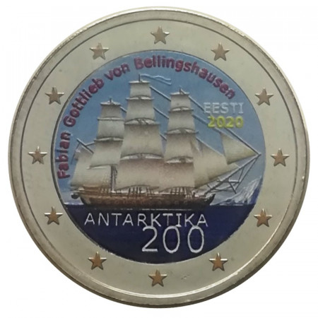 2020 * 2 Euro ESTONIA "200º Anniversario della Scoperta dell'Antartide" Colorato