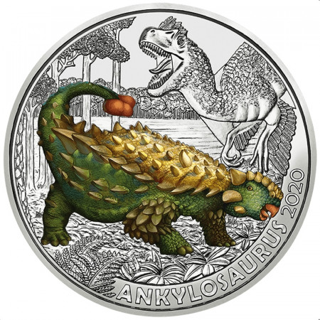 2020 * 3 Euro Colourful AUSTRIA "Supersaurs - Ankylosaurus" Colorato BU