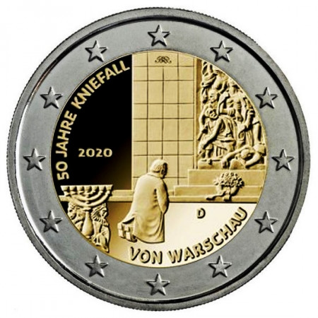 2020 * 2 Euro GERMANIA "50º Genuflessione di Varsavia" UNC