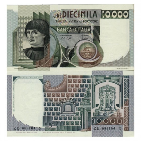 1980 (06/09) * Banconota Italia Repubblica 10.000 Lire "Del Castagno" BI.862 (p106b) SPL+