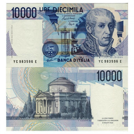 1988 C * Banconota Italia Repubblica 10.000 Lire "A Volta" BI.870 (p112b) FDS