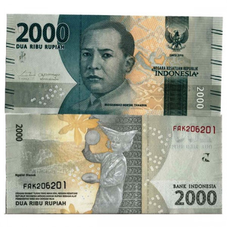 2016 * Banconota Indonesia 2000 Rupiah "National Heroes - Thamrin" (pNew) FDS