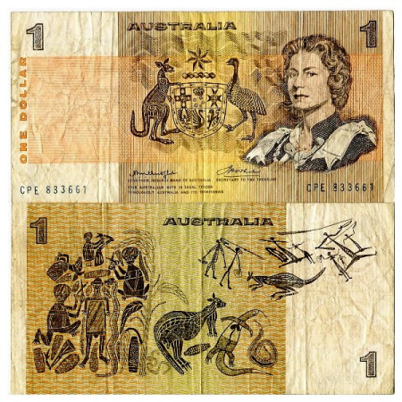 ND (1976) * Banconota Australia 1 Dollar “Elisabetta II” (p42b2) BB