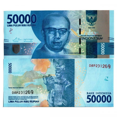 2016 * Banconota Indonesia 50.000 Rupiah "National Heroes - Kartawidjaja" (pNew) FDS