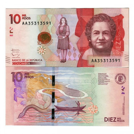 2015 (2016) * Banconota Colombia 10.000 Pesos "Virginia Gutiérrez de Pineda" (pNew) FDS