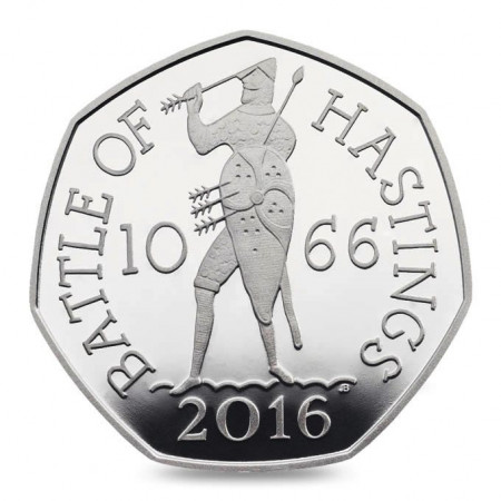 2016 * 50 Pence Gran Bretagna "Battaglia di Hastings" UNC