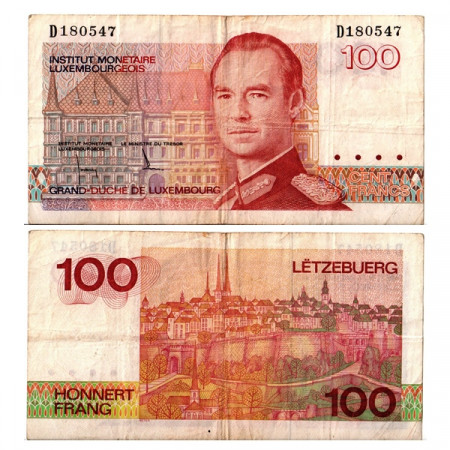 ND (1986) * Banconota 100 Francs Lussemburgo "Grand Duke Jean" (p58a) qBB