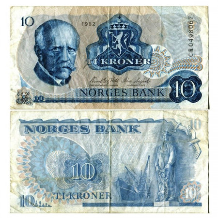 1977-84 * Banconota Norvegia 10 Kroner "F Nansen" (p36c) BB