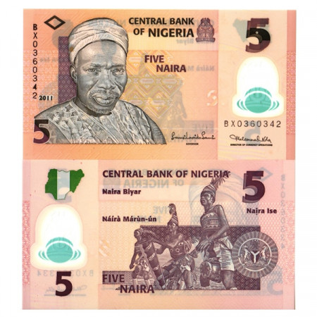 2011 * Banconota Polimera Nigeria 5 Naira "Alhaji Sir Abubakar" (p38c) FDS