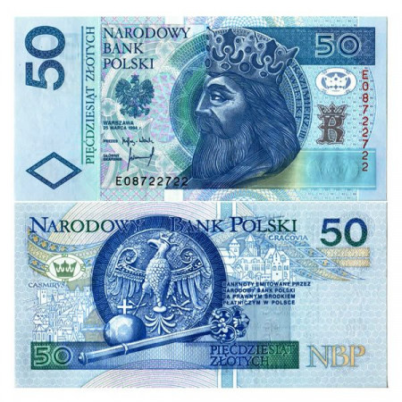1994 (1995) * Banconota Polonia 50 Zlotych "King Kazimierz III Wielki" (p175a) FDS