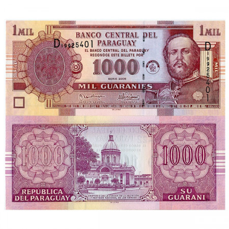 2005 * Banconota Paraguay 1000 Guaraníes "MF Solano López" (p222b) FDS