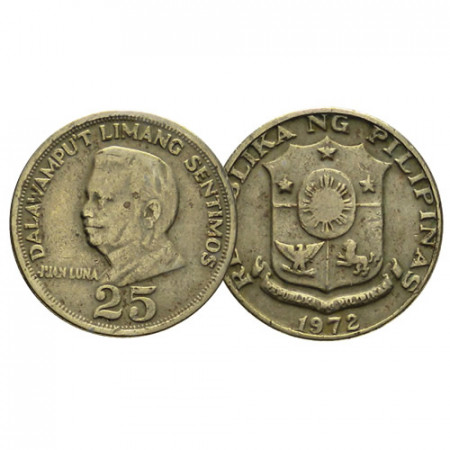 1967-74 * 25 Sentimos Filippine "Juan Luna" (KM 199) MB/BB