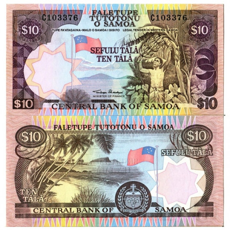 ND (1985) * Banconota Samoa 10 Tala "Shoreline" (p27a) FDS