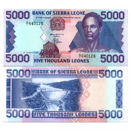 1993 * Banconota Sierra Leone 5000 Leones "Sengbe Pieh" (p21a) FDS