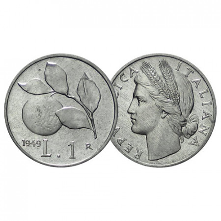 1949 * 1 Lira Italia Repubblica "Arancia" (KM 87 G 364) SPL+