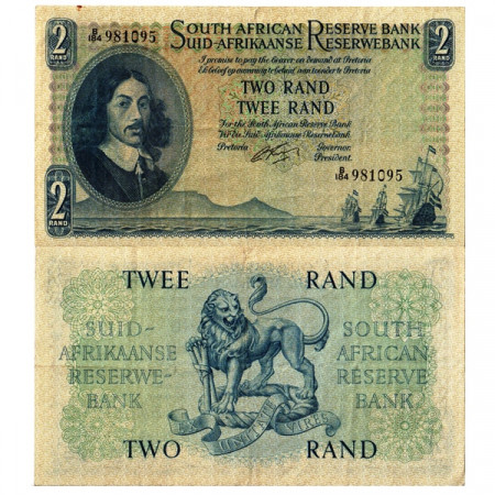 ND (1962-65) * Banconota Sudafrica 2 Rand "Jan van Riebeeck" (p104b) BB+