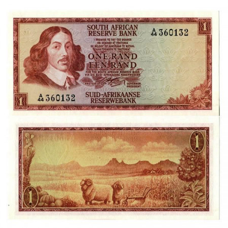 ND (1966) * Banconota Sudafrica 1 Rand "Jan van Riebeeck" (p109a) FDS