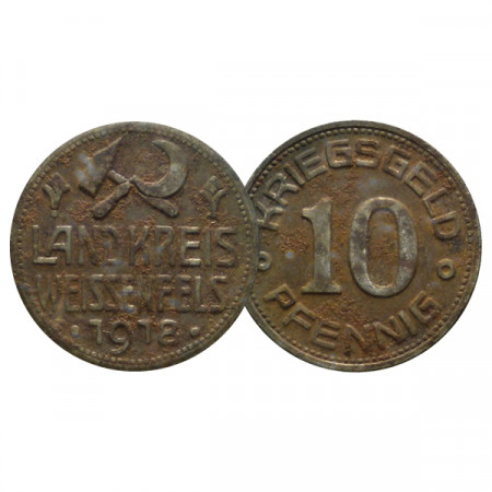 1918 * Notgeld Germania-Sachsen 10 Pfennig "Landkreis - Weissenfels" (F 590.1) BB+