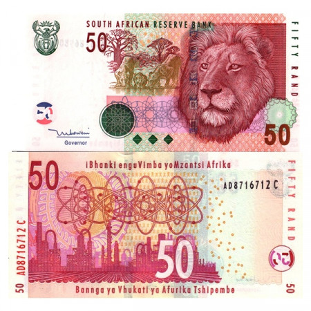 ND (2005) * Banconota Sudafrica 50 Rand "Lions" (p130a) FDS