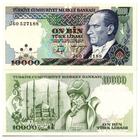 L.1970 (1989) * Banconota Turchia 10.000 Lira "Kemal Atatürk" (p200) SPL