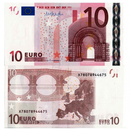 2002 X * Banconota Germania - Unione Europea 10 Euro "Tipo 1 – Draghi" (E006 p15x) FDS