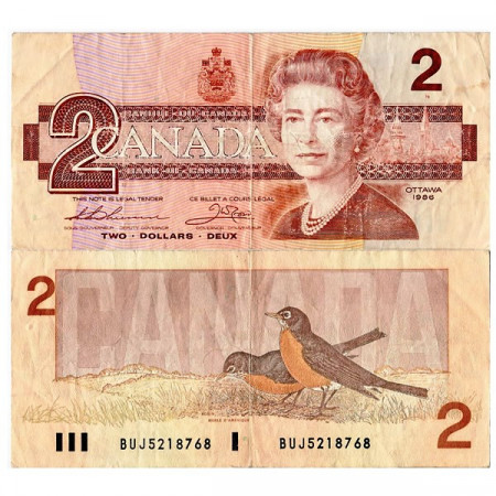 1986 * Banconota Canada 2 Dollars "Elisabetta II" (p94b) MB