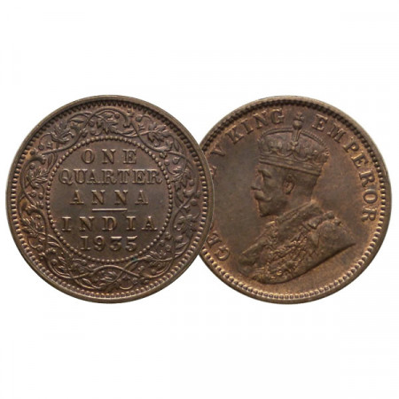 1935 (c) * 1/4 Anna India Britannica "Giorgio V" (KM 512) SPL+
