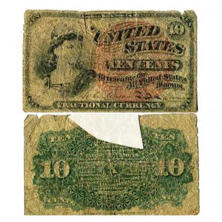 1863 * Banconota Stati Uniti d'America 10 Cents "Liberty" (p115d) B